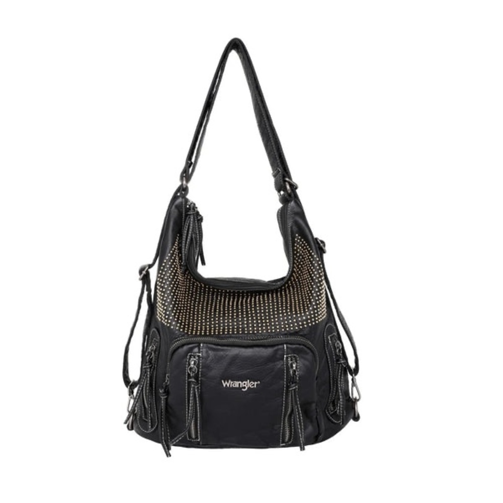 Wrangler Stone Wash Studded Hobo/Backpack NWOT Concealed Carry Purse